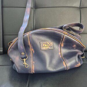 Patricia Nash purple distessed leather Ravy Dome Satchel